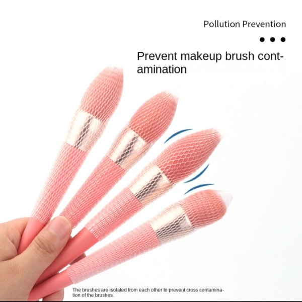 Kosmetiske børster Guards Make Up Brush Netting Cover WHITE White