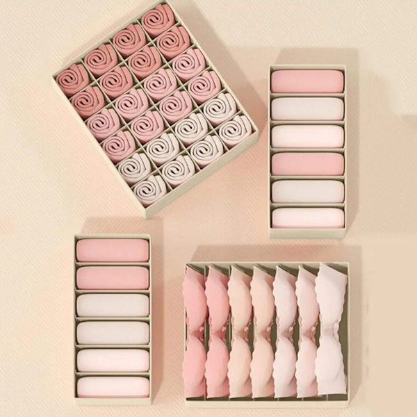 3 stk/Sæt Opbevaringsboks Skab Organizer SORT black