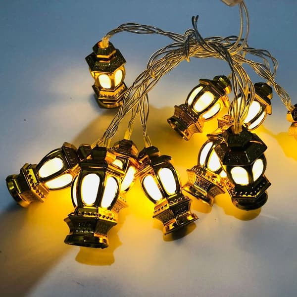 EID Mubarak Lysstreng med LED-lys MULTICOLOR STJERNE