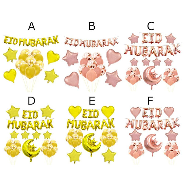Bokstavballong EID MUBARAK Ballonger TYPE A TYPE A