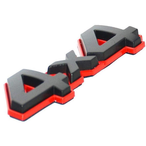 4X4 Badge Dekaler Ornament Fender Baklucka Emblem Badge Red Edge