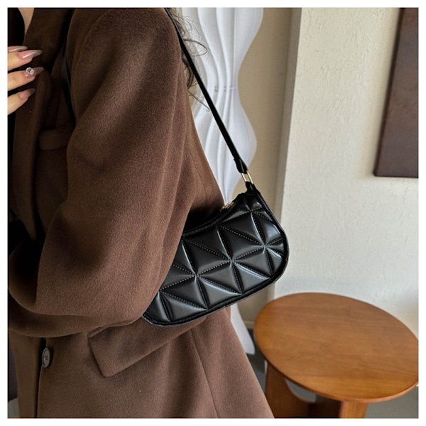 Mode Läder Axelväska Enkel Underarm Bag KHAKI Khaki