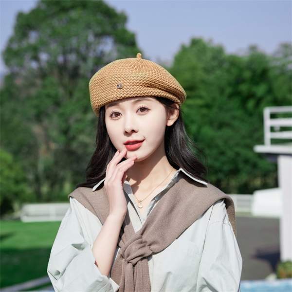 Beret Strikket Hat SORT Black