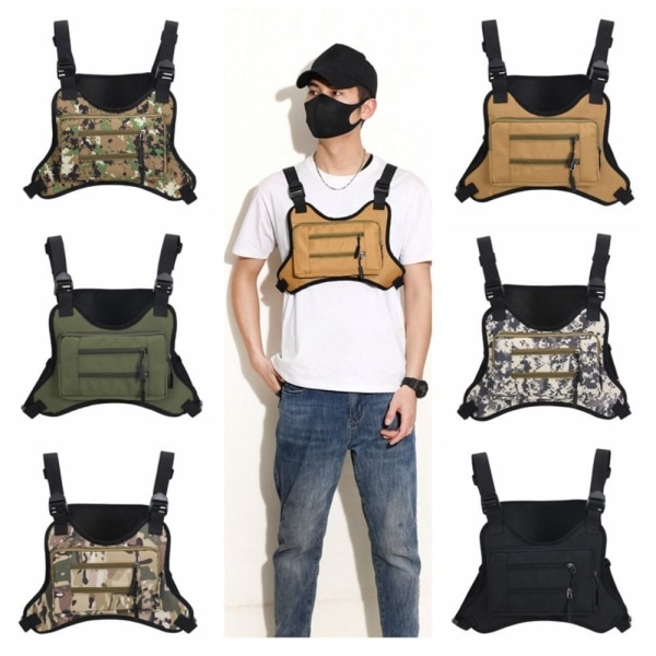 Sportsvest Veske Molle Brystveske DIGITAL GRØNN DIGITAL GRØNN Digital Green