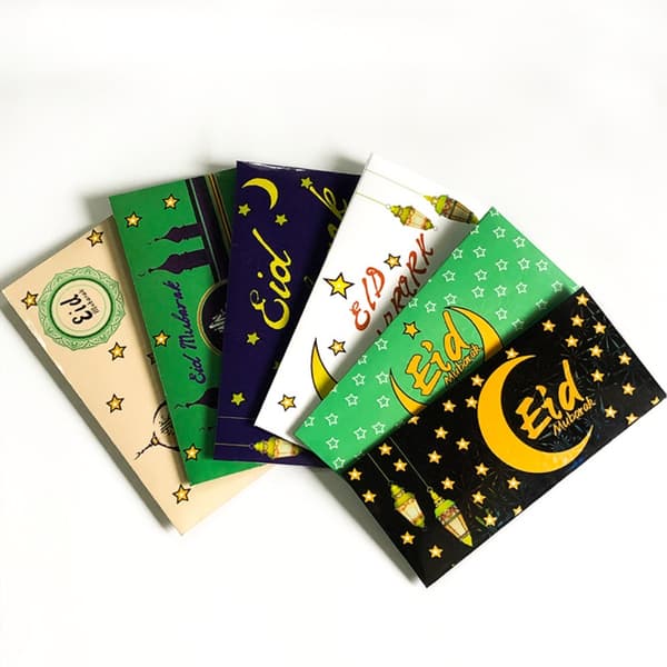6 st Eid Mubarak Kuvert Muslimisk Islamisk Fick MIX E MIX E