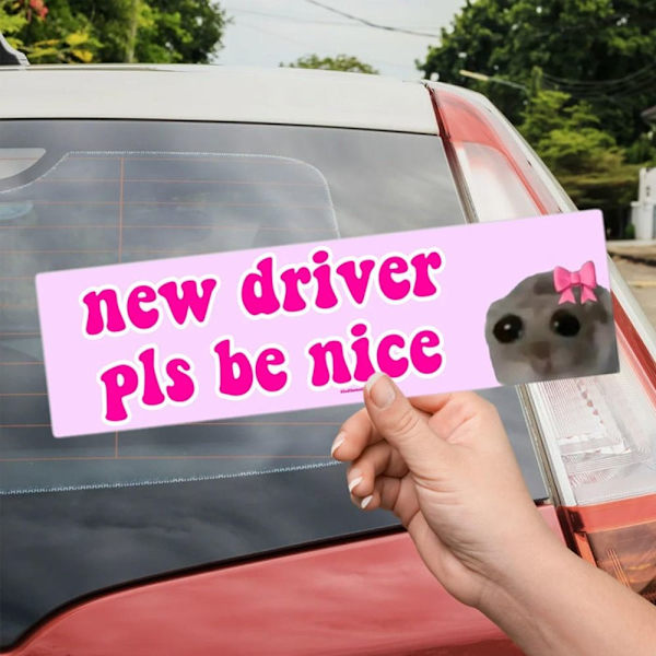 10 stk. Nice Driver bilmærkat selvklæbende elevchauffør C-10PCS