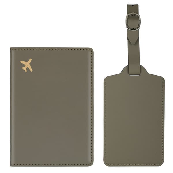 2 st/set Bagagetaggarset Passfodral VIT white