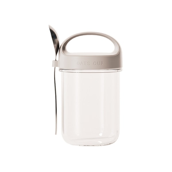 Bærbar morgenmadskop Yoghurtsalatkop GRÅ Grey