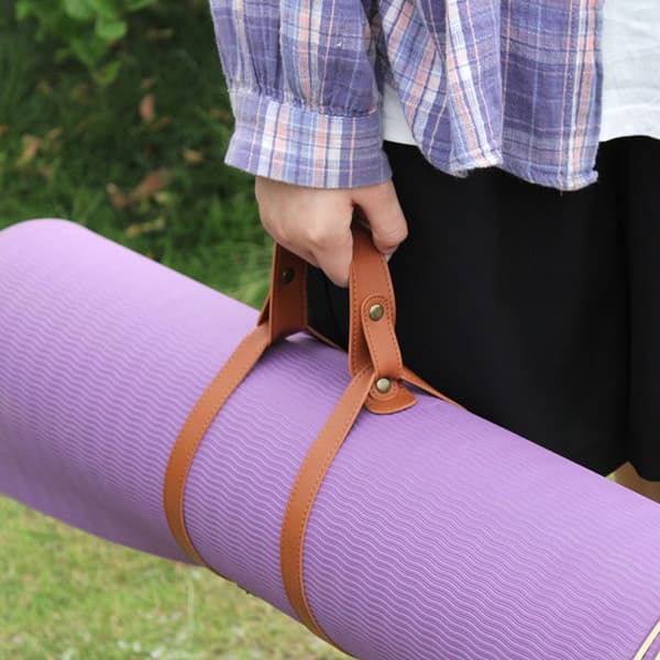 Bærestrop til tæppe Yogamåtte strop MØRKEBRUN Dark Brown