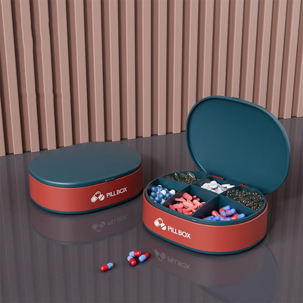 Pills Box Pill Dispenser Box BLÅ Blue