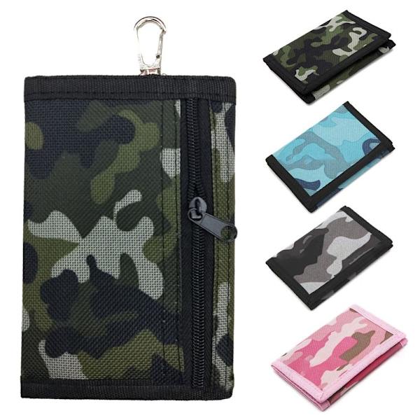 Camouflage Slim Wallet Reisemyntpung LYSGRÅ light grey