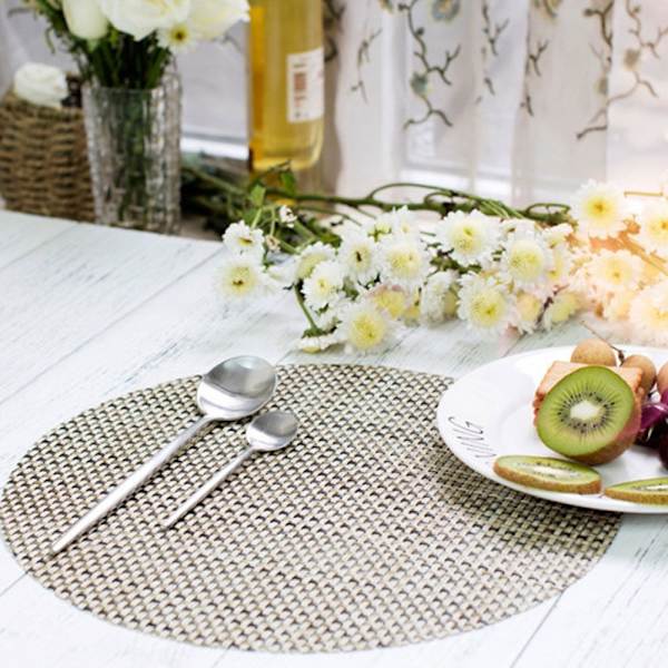 Drink Coaster Dinner Placematos VAALEAN HARMAA light grey
