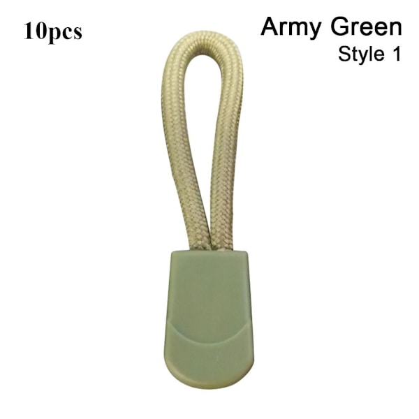 10 st Dragdragkedja ände ARMY GREEN STYLE 1 STYLE 1 Army Green Style 1-Style 1