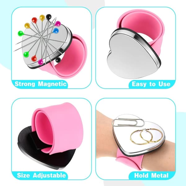 Magnetisk synålepute for håndledd, magnetisk armbånd nåleholder