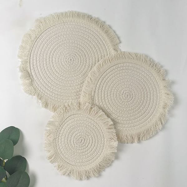 4 st Enkel cirkulär servismatta Miljövänlig A  4 PCS