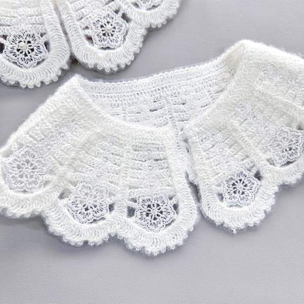 Blondekrage i blondebomull med broderi for kvinner B B B