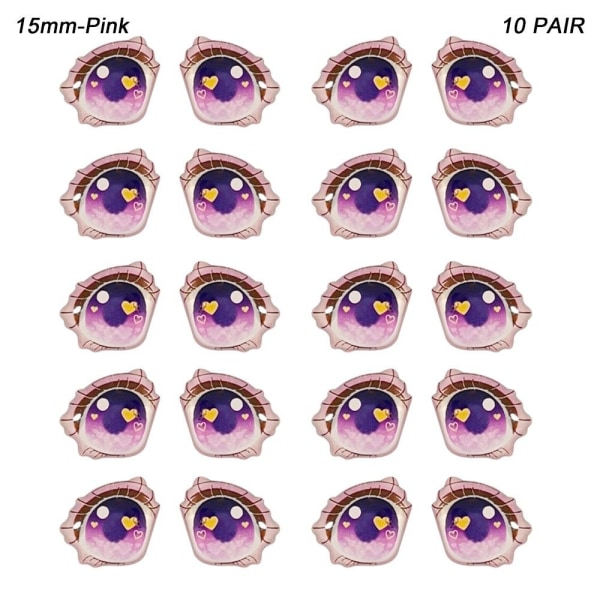 Cartoon Eyes Stickers Anime Figurine Doll 15MM-ROSA 15MM-ROSA 15mm-Pink