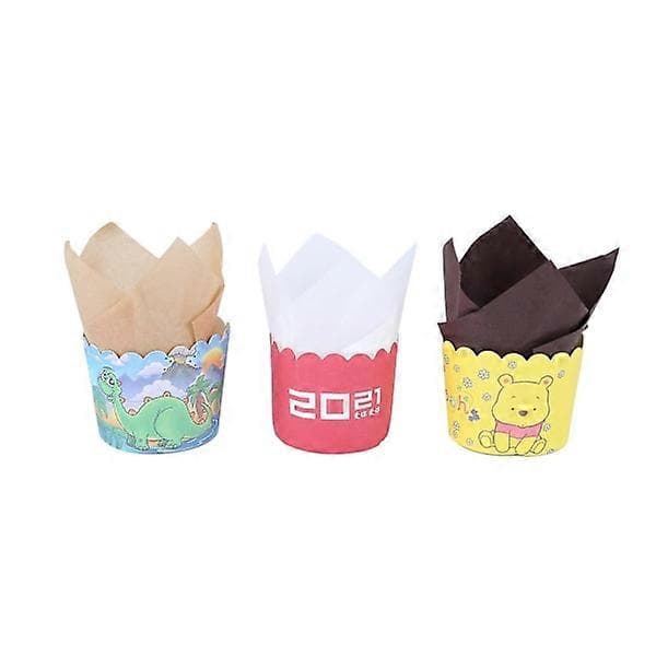 200 stk. Cupcakeforme, Rustikke Brun & Hvid Bagepapir