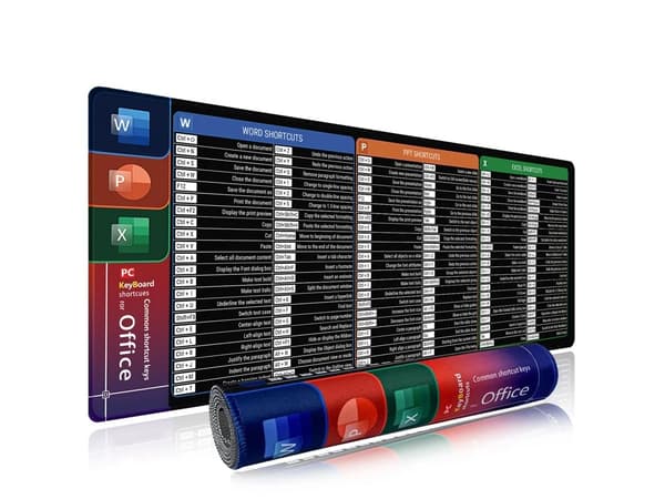 Kontorgenvej udvidet musemåtte til Excel, PowerPoint og Word - Stor skrivebordsmåtte (300*800*3 mm)