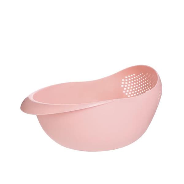 Fødevaregodkendt plastik si til ris, bønner, ærter, vaskefilter, si, afløb Pink
