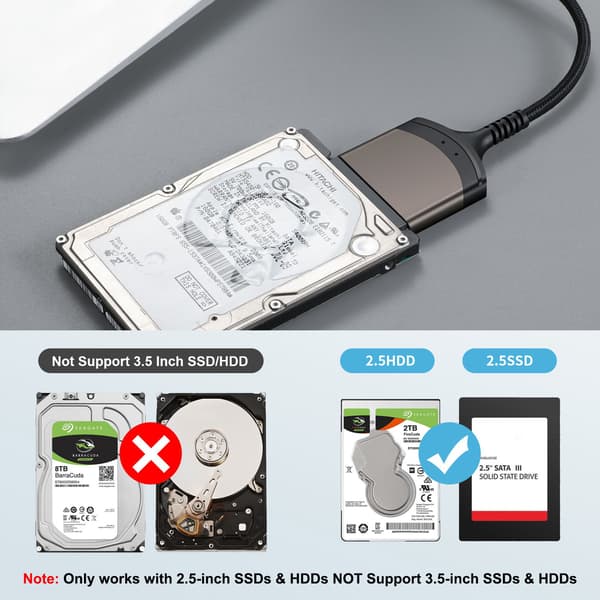 USB 3.0 til SATA-adapter til 2,5\" SSD HDD ekstern harddisk-kabel