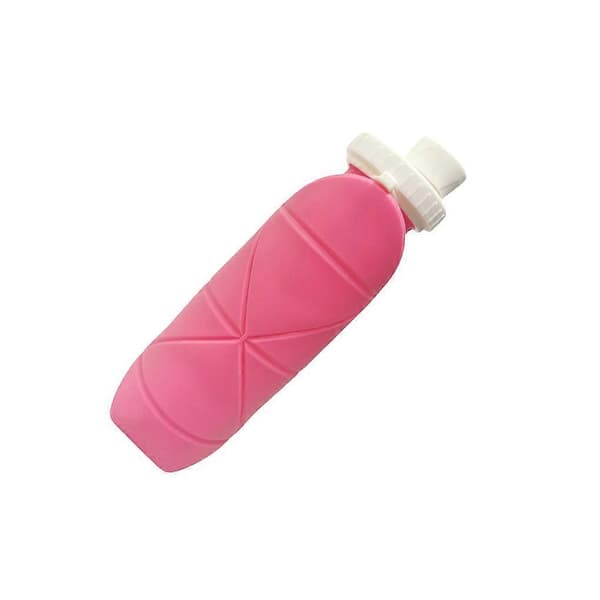 600ml Drickkopp Vikbar Mugg Läcksäker Utomhus Sport Vattenflaska för Pink 600ml