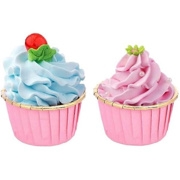 Aluminiumsfolie Cupcakeforme, 50 Stk Engangs Bagekopper