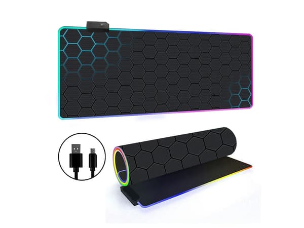 Musematte med 14 RGB-lysmoduser og sklisikker base (stil 8, 300*800*3 mm)