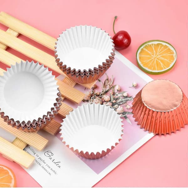 100 Silverfolie Muffin Formar, Metalliska Bakformar