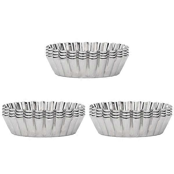 12 STK Eggterteformer i rustfritt stål, runde bakverkkopper for baking