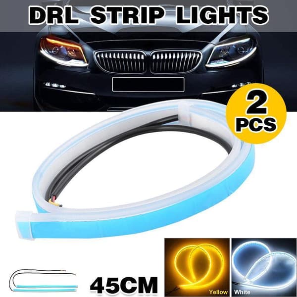 2X 45 cm Sekventiel LED-strip Indikator Blinklys DRL Kørelys Dagtimer