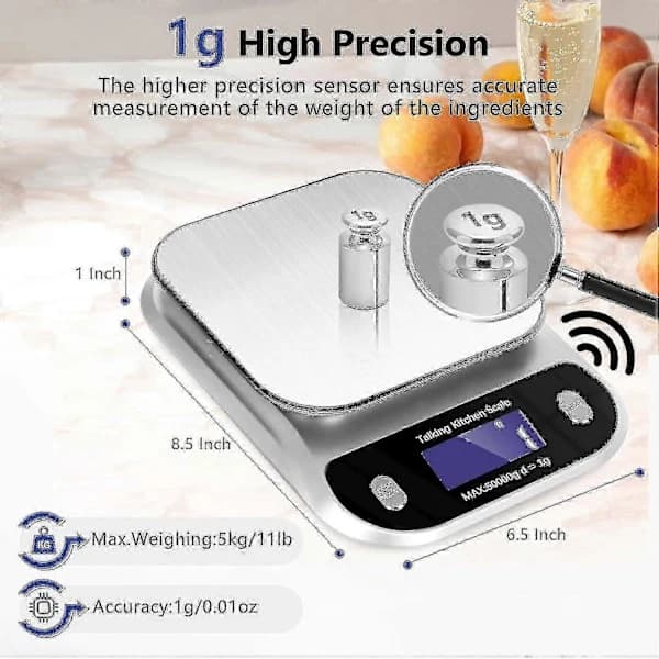 Digital vekt, 3 kg/0,1 g, for matlaging og baking