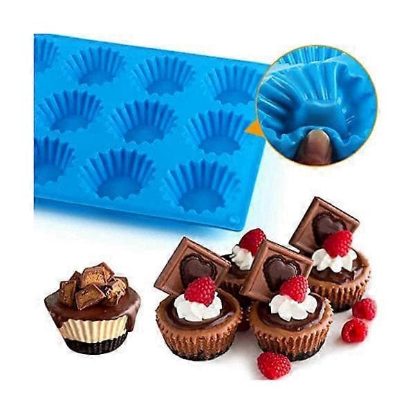 Silikonebageforme: Jordnøddemuffin, minitærte, chokoladekonfekt