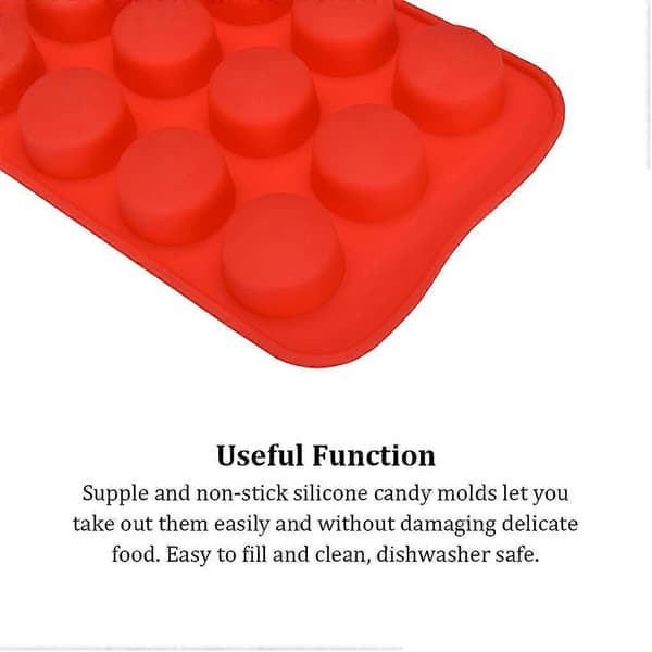 til isterningebakker Silikone Hjerteformede 12-gitter Chokoladeforme Fleksibel Bageform Mad Fest budding Sæbe Fondant Heart-Shaped/Red