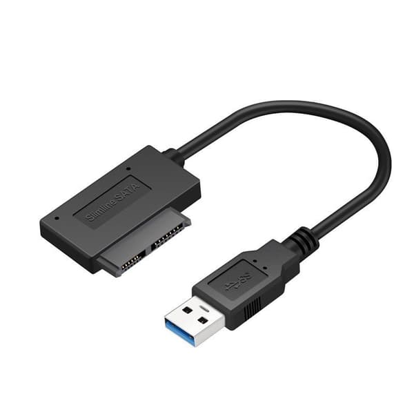 USB til SATA-kabel, SSD-harddiskdataadapter, SATA 7+9 ben, til ekstern lagring