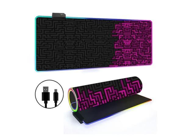 Musematte, RGB-lysende bordmatter, enkle linjer (stil 18, 300*700*4 mm)
