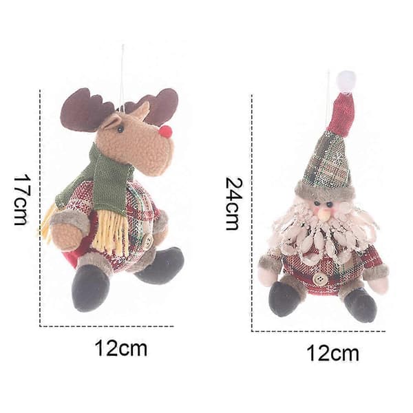 Plysdukkevedhæng til hjemmets julepynt style 2