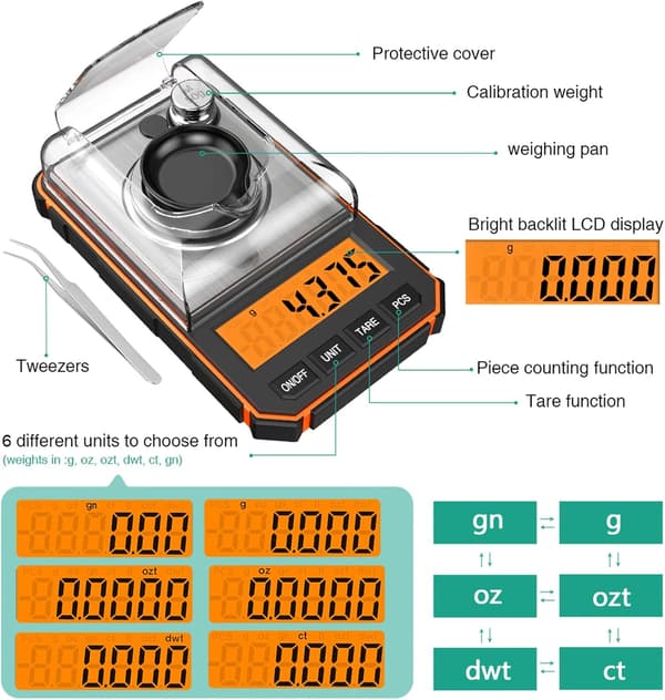 Bänkvåg med 0,01/100 g precision