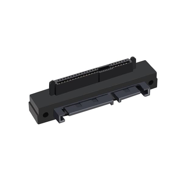 SFF-8482 til SATA 22-pinners adapter, 90-graders vinklet, for SAS harddisk