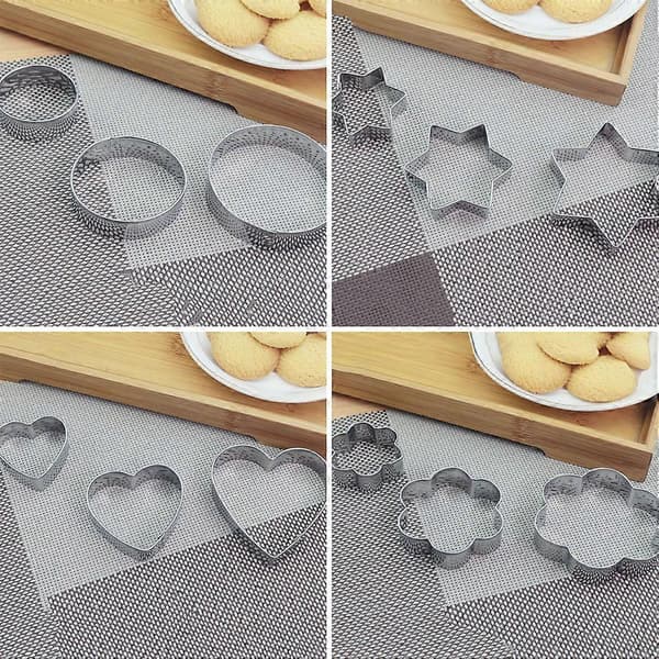 Bakformar Blomform Rostfritt Stål Äggform Kök Kakor DIY Formar Kit Star shape