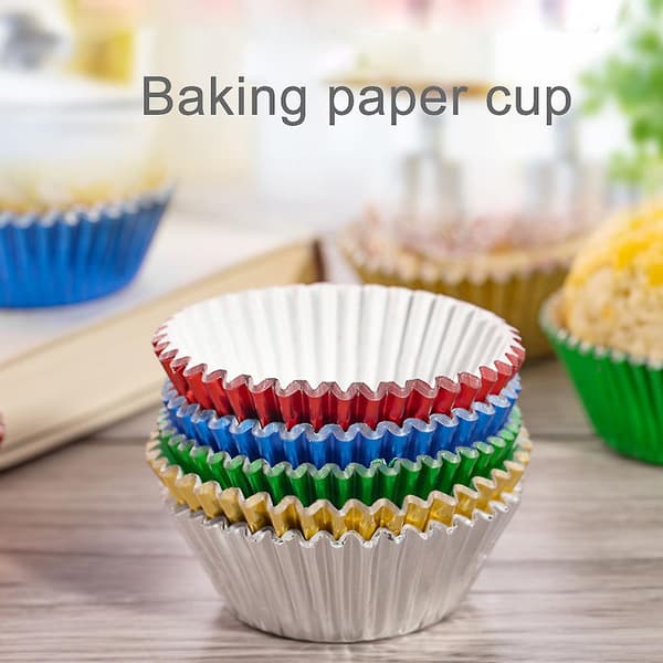 100 stk. Cupcake Papirforme Non-Stick Muffins Bageforme Til Hjemmekøkken Bageudstyr blue