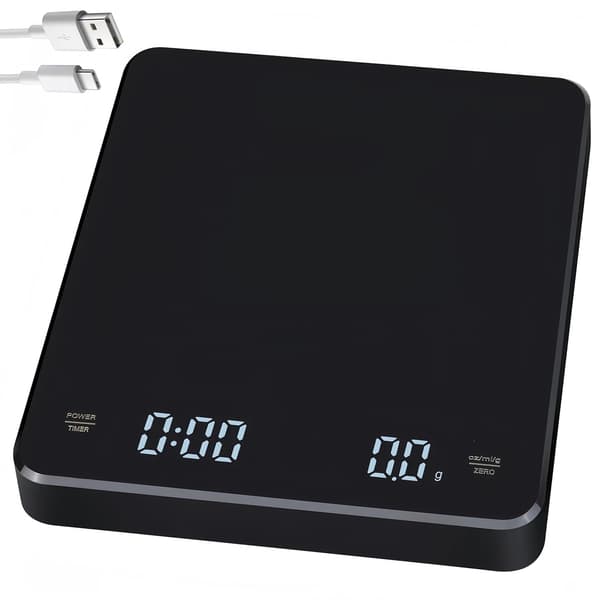 7 kg digital köksvåg med LCD-display, rostfritt stål