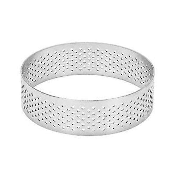 5 stk. terteringer i rustfritt stål 7 cm med hull