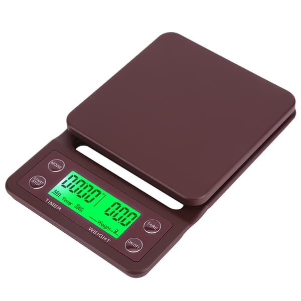 Køkkenvægt med timer, høj præcision, LCD-display