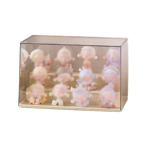 Blind Box Förvaringsställ Transparent Akryl Samlarobjekt Displayfodral Gul