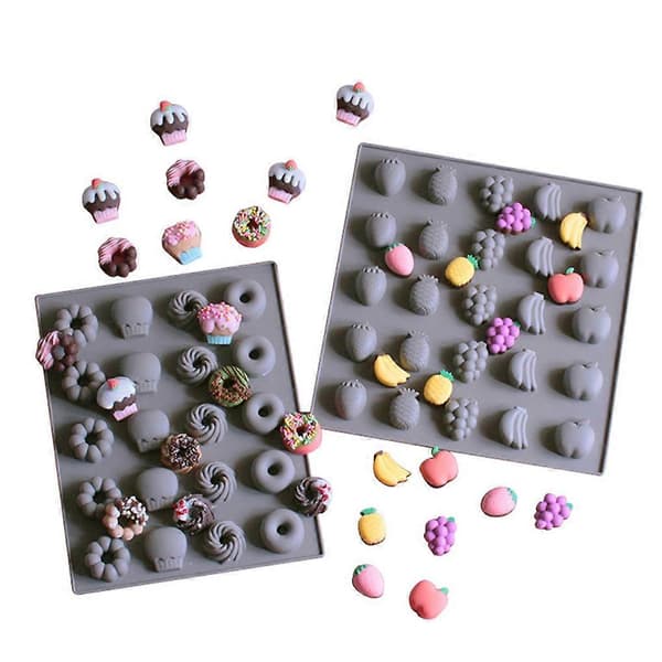 Chokoladeform Non-stick DIY Kageform Bakke Gitter Silikone Bageform til Køkken 20 donuts