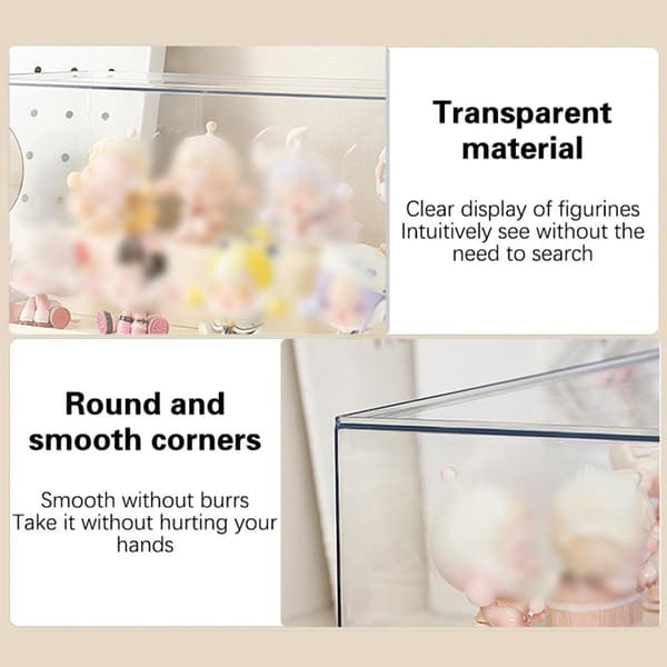 Blind Box Förvaringsställ Transparent Akryl Samlarobjekt Displayfodral Gul