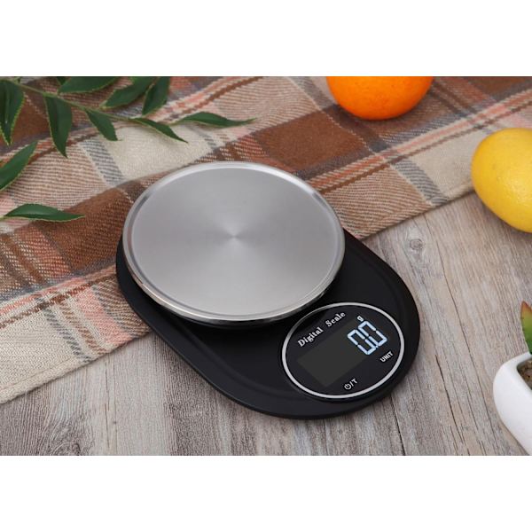 7 kg digital køkkenvægt, LCD-display, rustfrit stål