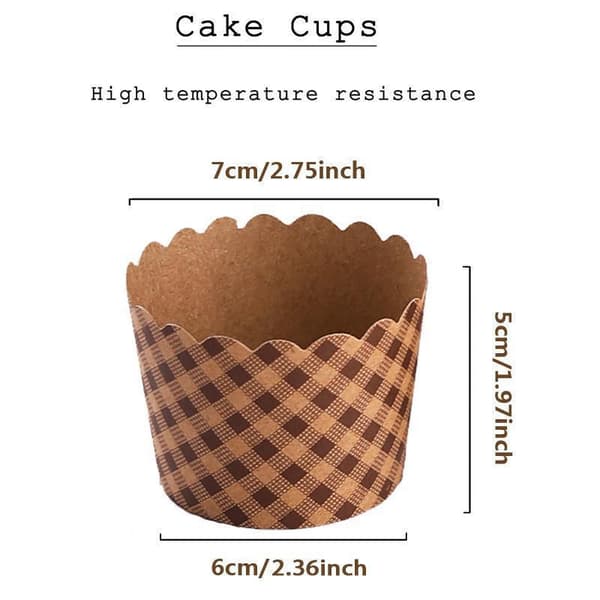 1000 st Muffin Bakformar Pappersformar Hållare Chevron