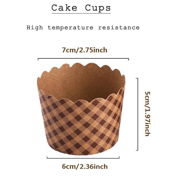 1000 STK Cupcake Bageforme Muffinsforme Kagepapirforme Holdere Chevron